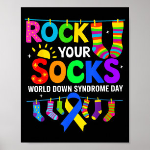 Rock socks awareness world down syndrome day women poster