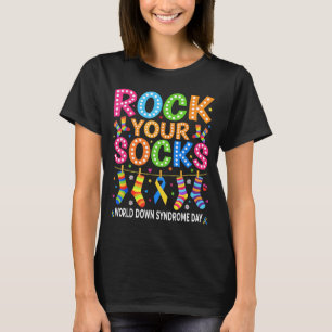 Rock Socks World Down Syndrome Day Funny Kid Men T-Shirt