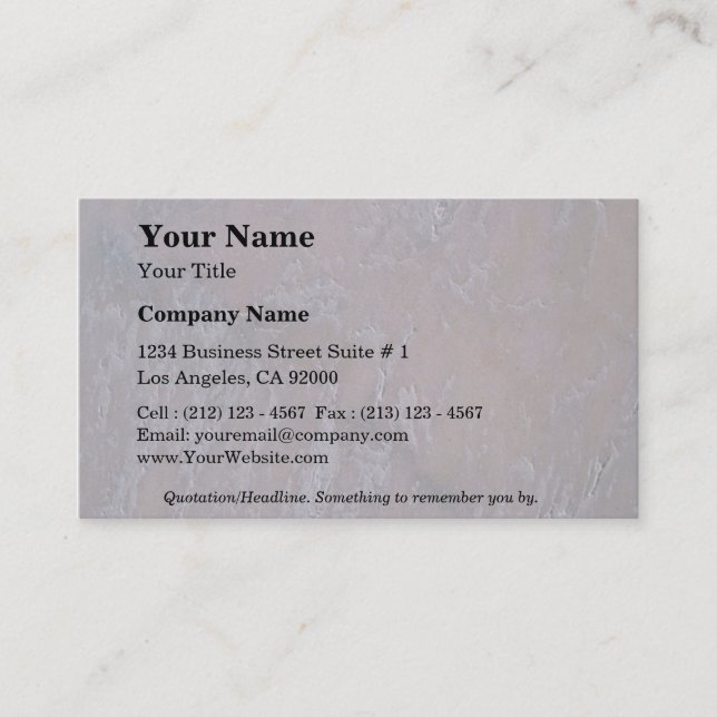 Rock Solid Subtle Business Card (Front)