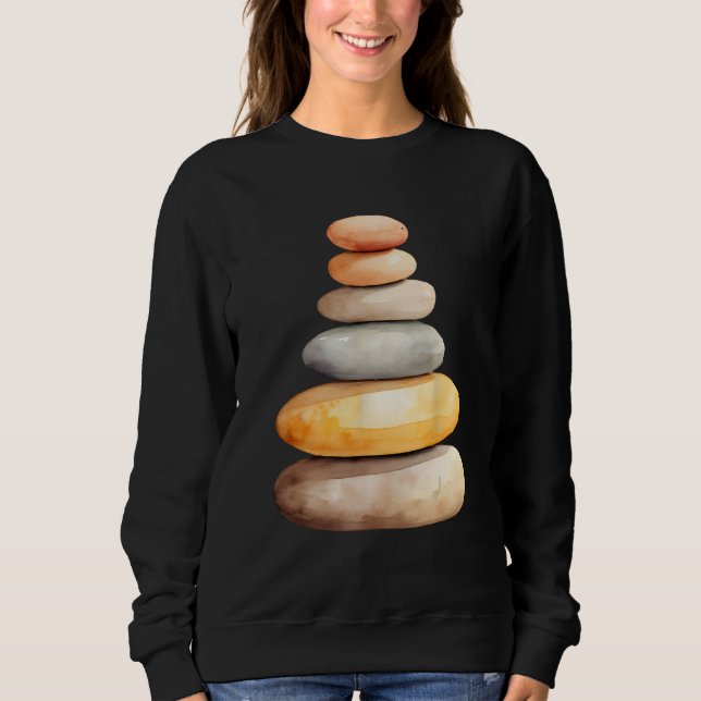 Rock Stacker Rock Balancing Rock Stack Cairn Rock  Sweatshirt (Front)