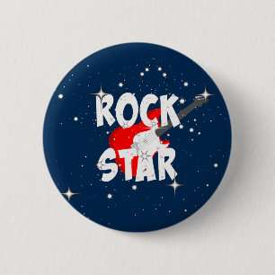 "Rock Star" 6 Cm Round Badge