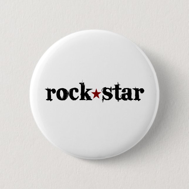 Rock Star 6 Cm Round Badge (Front)