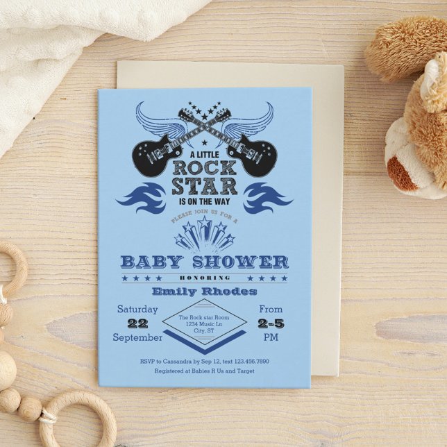 Rock Star Baby Shower Invitation (Creator Uploaded)