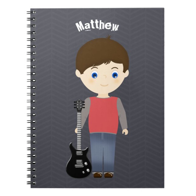Rock Star Birthday Boy Notebook (Front)