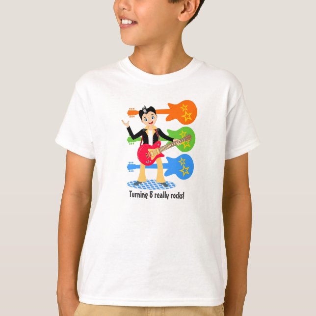 Rock star birthday boy T-Shirt (Front)