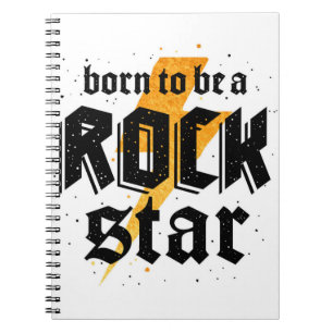 rock star birthday gift notebook