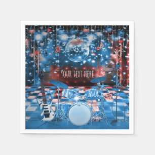 ROCK STAR Birthday Musical Dance Party Napkin