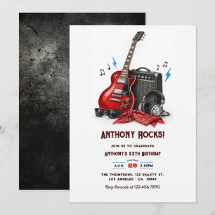 Rock Star Birthday Party Invitation