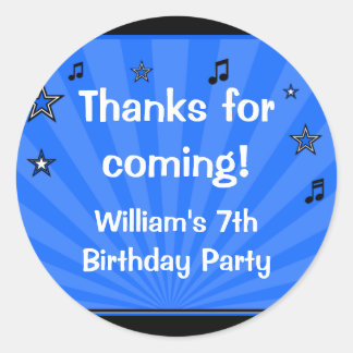Rock Star Birthday Party Sticker