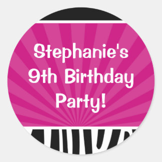 Rock Star Birthday Party Sticker