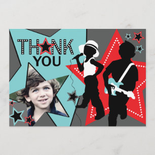 Rock Star Boy Band Thank You Aqua Red