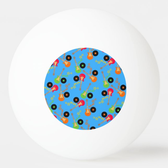 Rock Star Boy birthday party Ping Pong Ball (Front)
