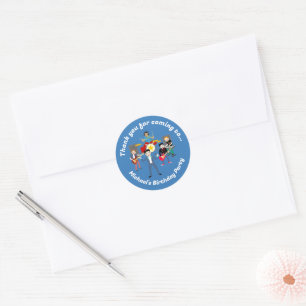 Rock Star Boys Band Birthday Party Classic Round Sticker