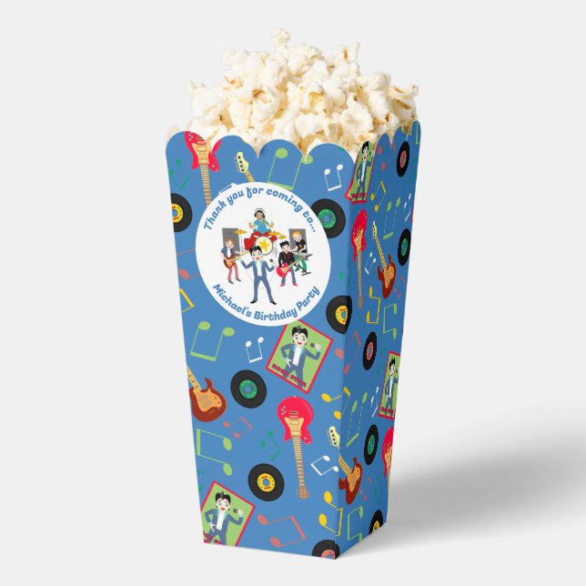 Rock Star Boys Band Birthday Party Favour Box (Popped)