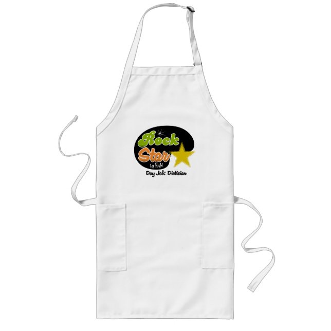 Rock Star By Night - Day Job Dietician Long Apron (Front)