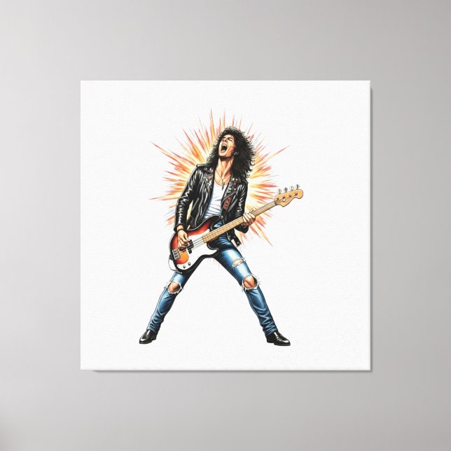 Rock star canvas print (Front)