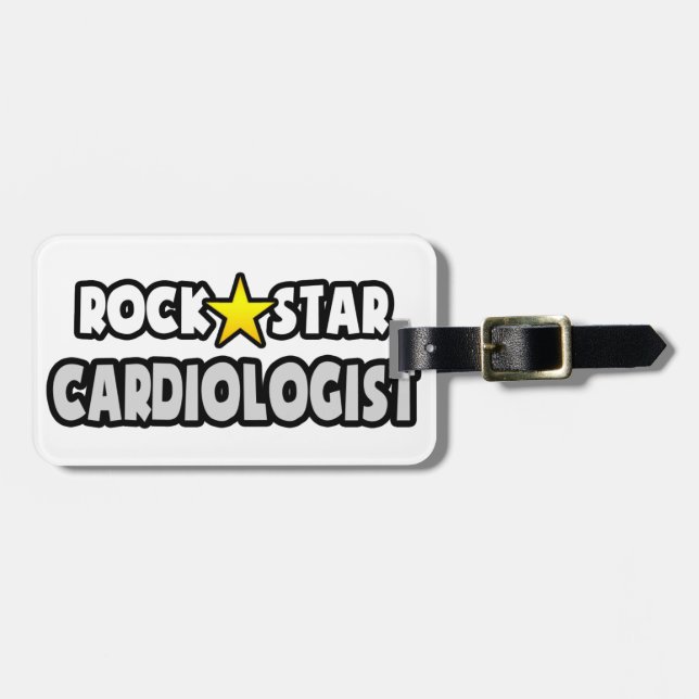 Rock Star Cardiologist Luggage Tag (Front Horizontal)