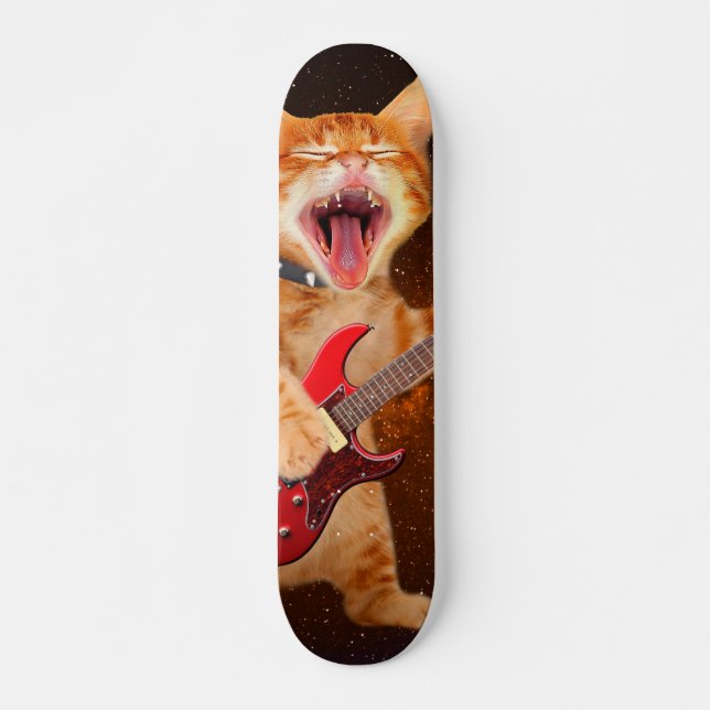Rock star cat skateboard (Front)