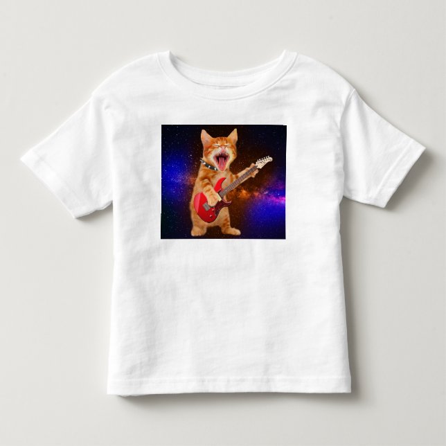 Rock star cat toddler T-Shirt (Front)