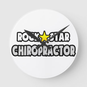 Rock Star Chiropractor Round Clock