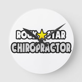 Rock Star Chiropractor Round Clock