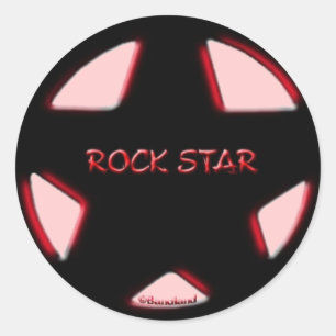 ROCK STAR CLASSIC ROUND STICKER