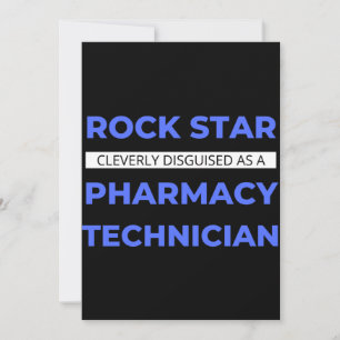 Rock Star Cleverly Disguised As A Pharmacy Tech Thank You Card