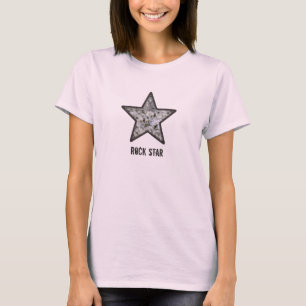 Rock Star Cool Rock Texture with Custom Text T-Shirt