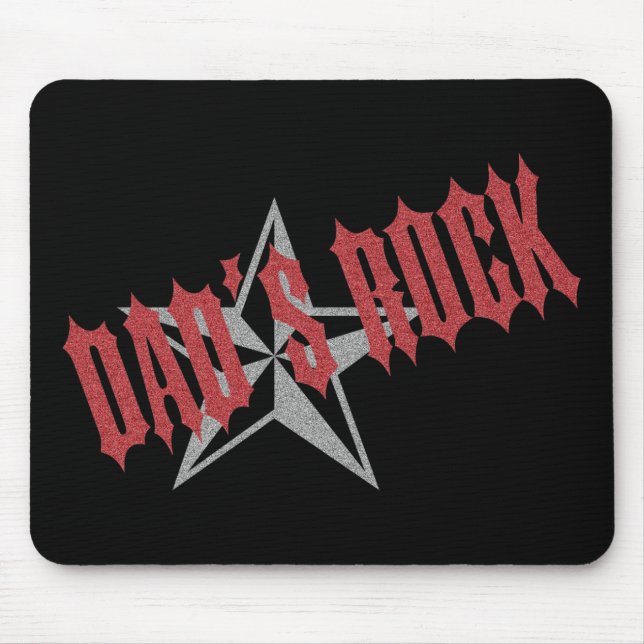 Rock Star Dad ~ Father's Day Mouse Mat (Front)