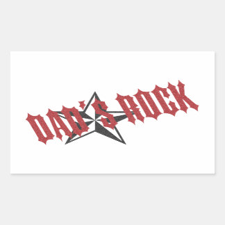 Rock Star Dad ~ Father's Day Rectangular Sticker