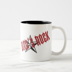 Rock Star Dad ~ Father's Day Two-Tone Coffee Mug