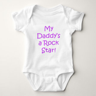 Rock Star Daddy! ( Pink Slogan ) Baby Bodysuit