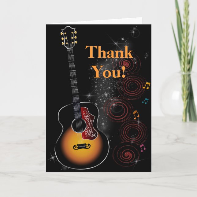 Rock Star - Dankkarte Thank You Card (Front)
