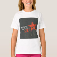 Rock Star Distressed Grunge Red Star