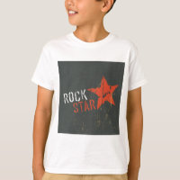 Rock Star Distressed Grunge Red Star