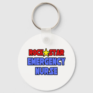 Rock Star Emergency Nurse Key Ring