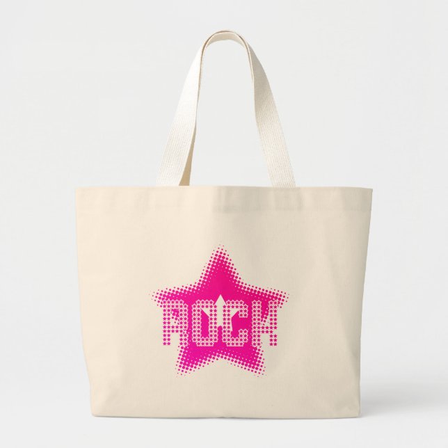Rock star - Emo Alternative Grunge Rock Punk Scene Large Tote Bag (Front)