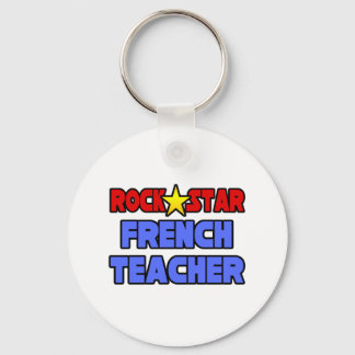 Rock Star French Teacher Key Ring