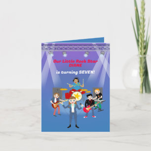 Rock Star Girl Band Birthday Party Invitation