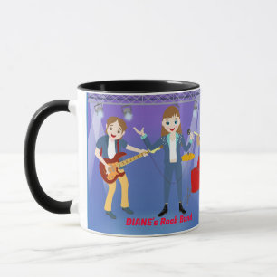 Rock Star Girl Band Birthday Party Mug