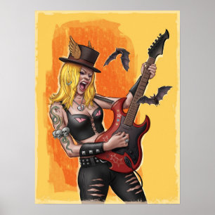 Rock Star Girl Poster
