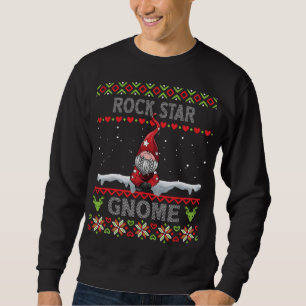 rock star Gnome Matching family Christmas ugly PJs Sweatshirt