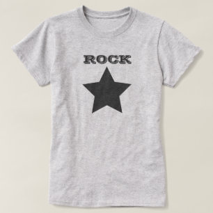 ROCK STAR   Grey Star Women's Basic T-Shirt