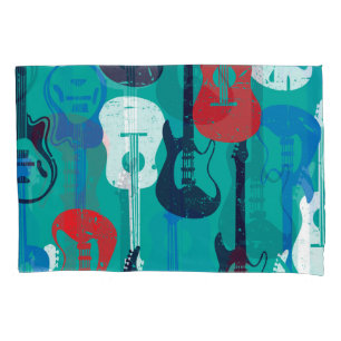 Rock Star: Grunge Guitar Pattern Pillowcase