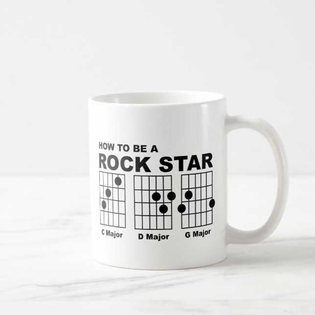 Rock Star Guitar Chord Funny Mug Humour (Right)