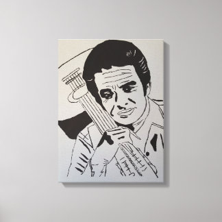 Rock Star Hand Painted by Mark ELsen Canvas Print