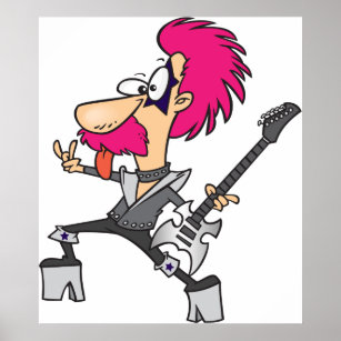 Rock Star Impersonator Rocker Musician Poster