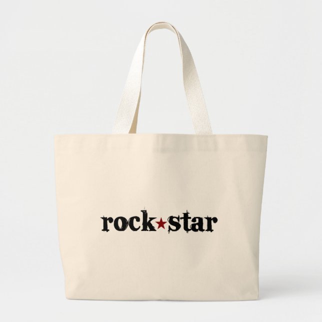 Rock Star Large Tote Bag (Front)