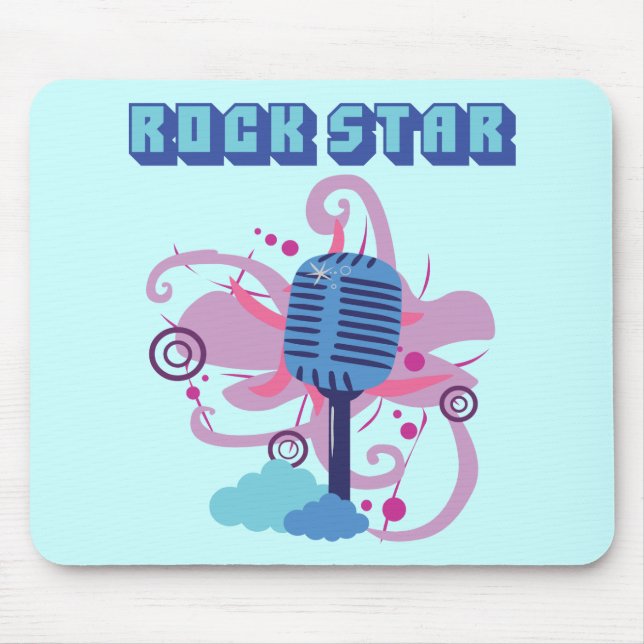 Rock Star Microphone Mouse Mat (Front)