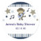 Rock Star Monkey Baby Shower Sticker